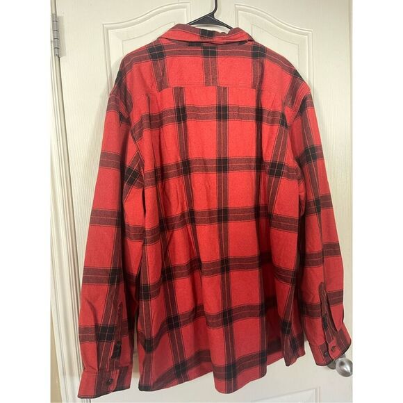 Carhartt Men's Red Black Plaid Loose Fit Flannel Button Down Shirt Size 2XL NWT - Picture 11 of 11